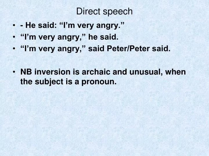 direct speech