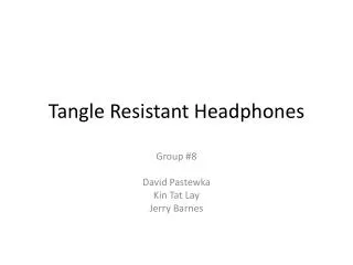 Tangle Resistant Headphones
