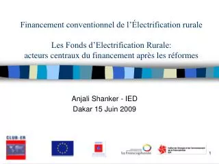 Anjali Shanker - IED Dakar 15 Juin 2009