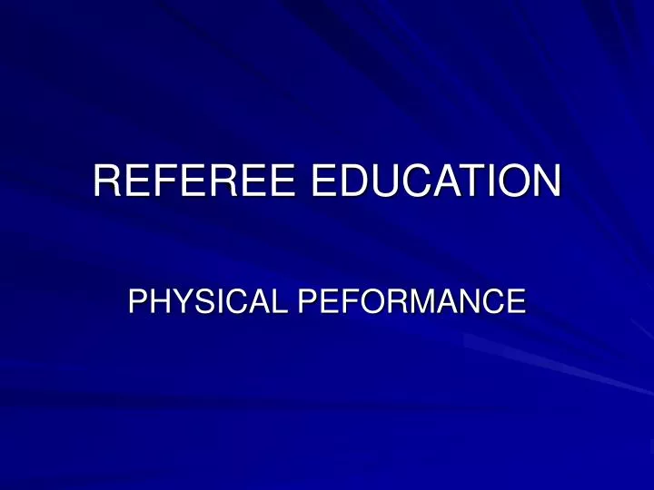 referee education