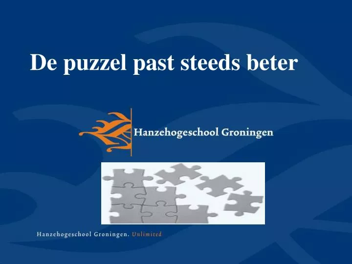 de puzzel past steeds beter