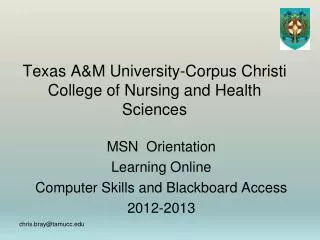 Texas A&amp;M University-Corpus Christi College of Nursing and Health Sciences