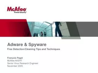 Adware &amp; Spyware