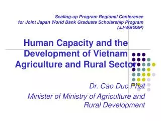 Scaling-up Program Regional Conference for Joint Japan World Bank Graduate Scholarship Program (JJ/WBGSP)