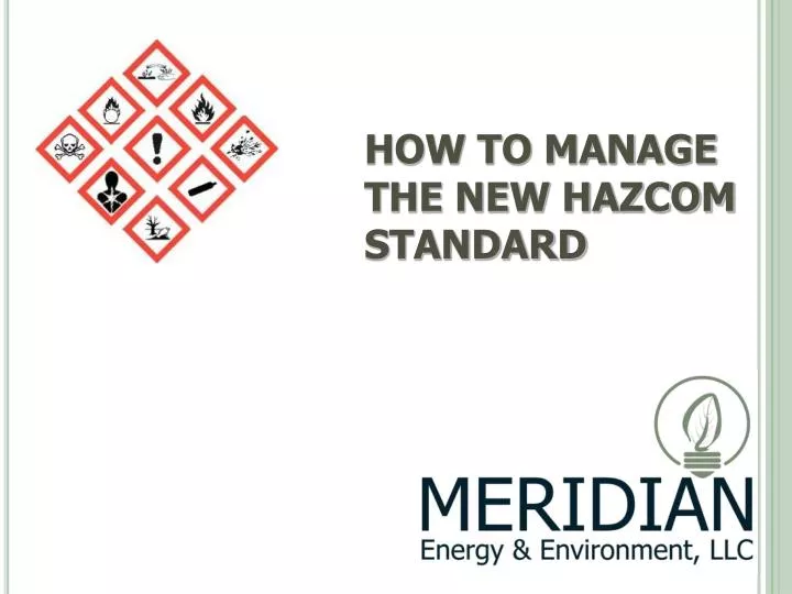 how to manage the new hazcom standard