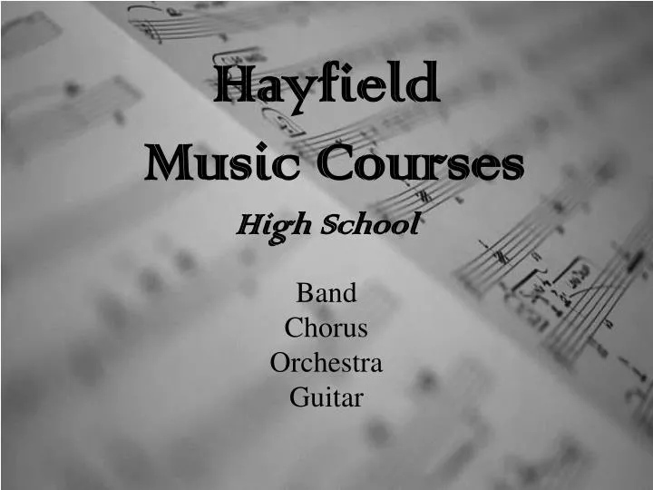 hayfield music courses high school