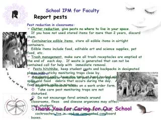 School IPM for Faculty
