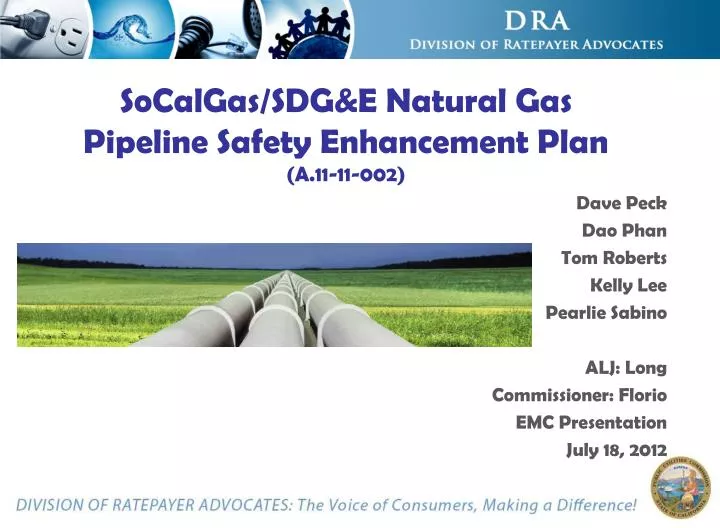 socalgas sdg e natural gas pipeline safety enhancement plan a 11 11 002