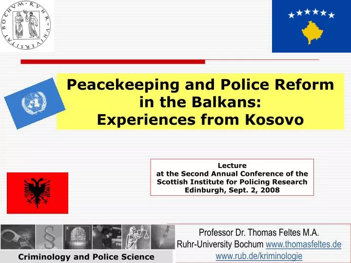peacekeeping and police reform in the balkans experiences from kosovo