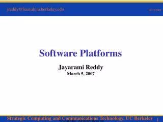 Software Platforms