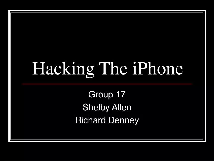 hacking the iphone