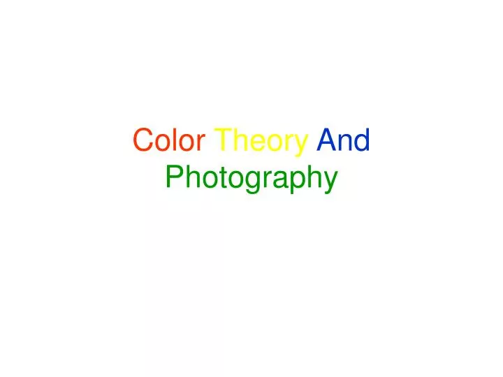 color theory and photography