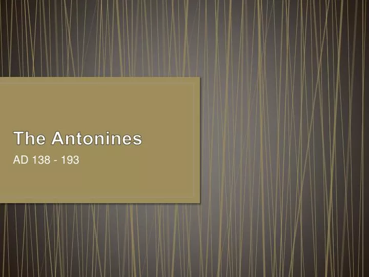 the antonines