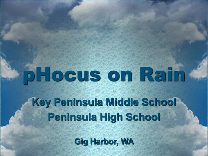 phocus on rain