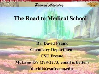 The Road to Medical School