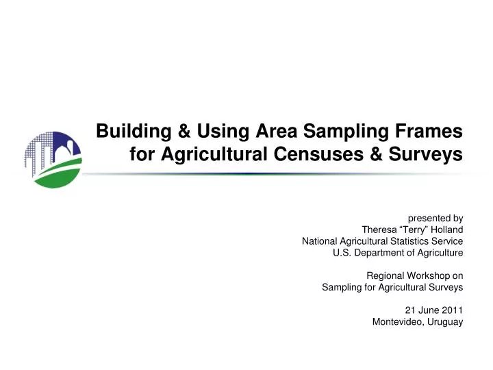 building using area sampling frames for agricultural censuses surveys