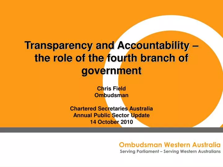 transparency and accountability the role of the fourth branch of government