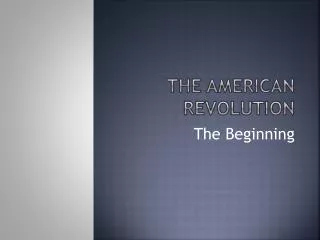 the American Revolution