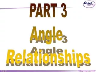 PART 3 Angle Relationships