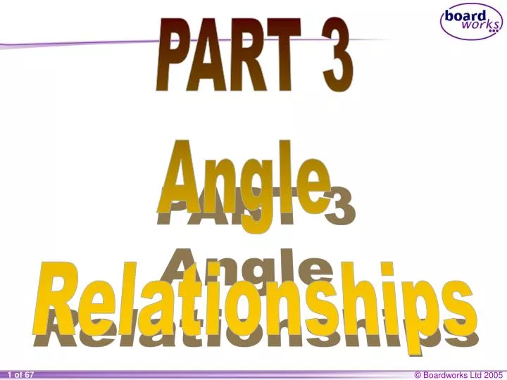 Ppt Part 3 Angle Relationships Powerpoint Presentation Free Download