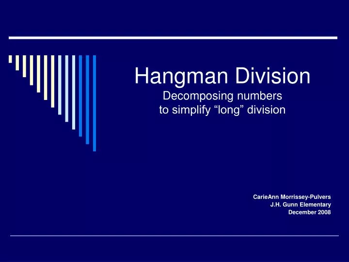 hangman division decomposing numbers to simplify long division