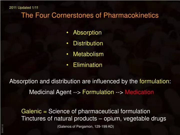 the four cornerstones of pharmacokinetics