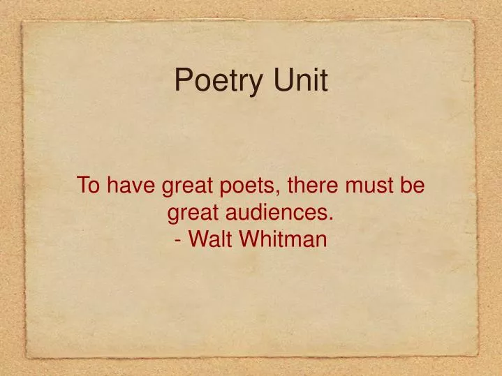 to have great poets there must be great audiences walt whitman