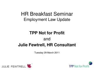 HR Breakfast Seminar Employment Law Update