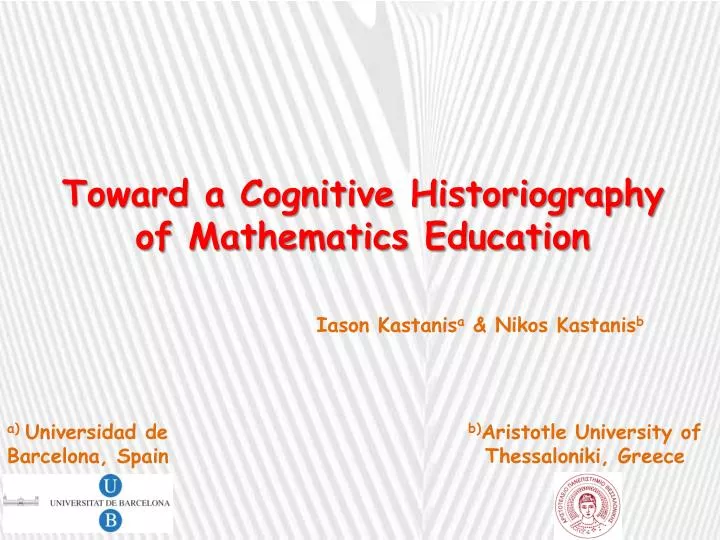 toward a cognitive historiography of mathematics education