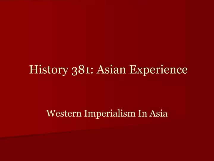 western imperialism in asia