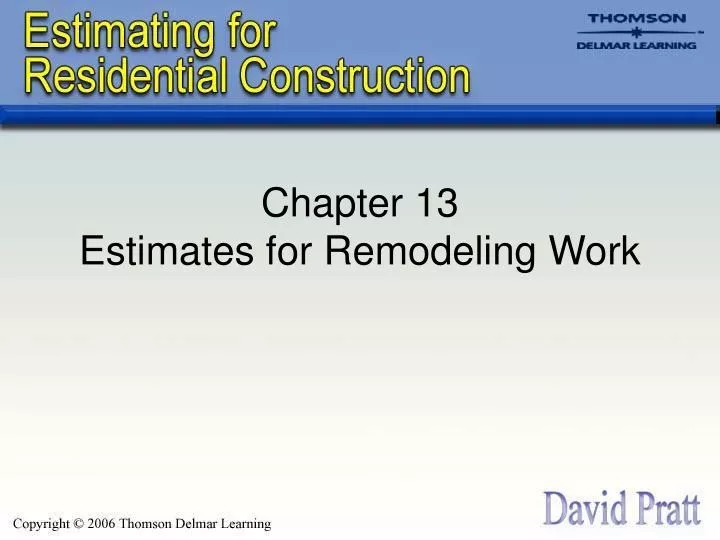 chapter 13 estimates for remodeling work