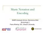Music Notation and Encoding - slide 1