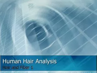 Human Hair Analysis