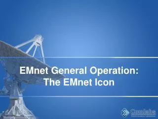 EMnet General Operation: The EMnet Icon