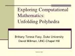 Exploring Computational Mathematics: Unfolding Polyhedra - slide 1