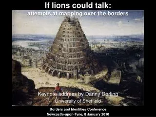 If lions could talk: attempts at mapping over the borders