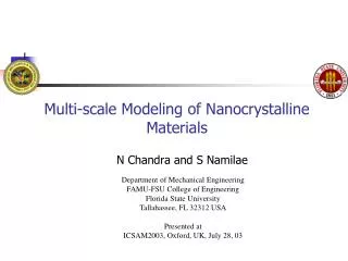 Multi-scale Modeling of Nanocrystalline Materials