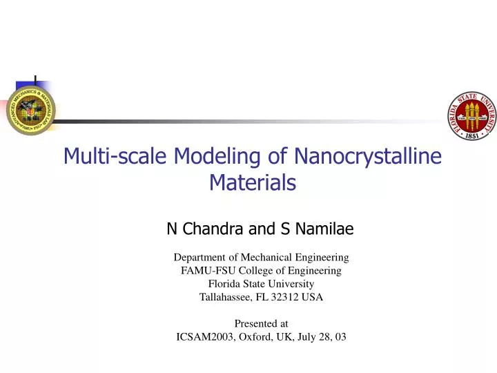 multi scale modeling of nanocrystalline materials