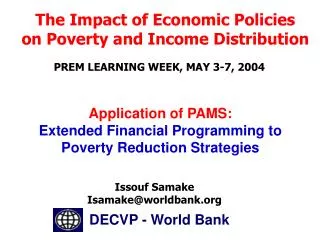 Application of PAMS: Extended Financial Programming to Poverty Reduction Strategies