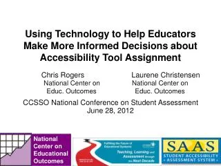Using Technology to Help Educators Make More Informed Decisions about Accessibility Tool Assignment