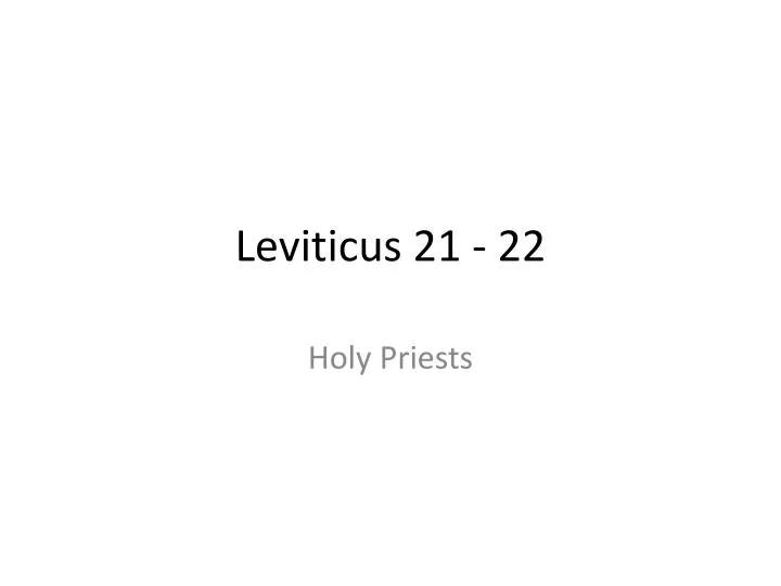 leviticus 21 22