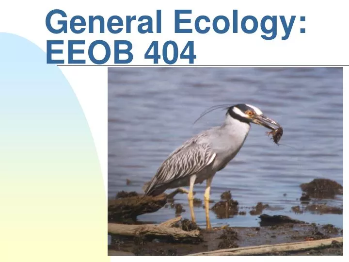 general ecology eeob 404