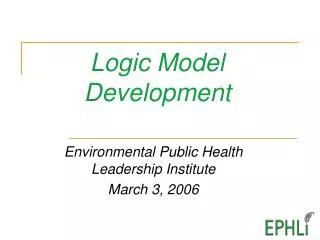 Logic Model Development