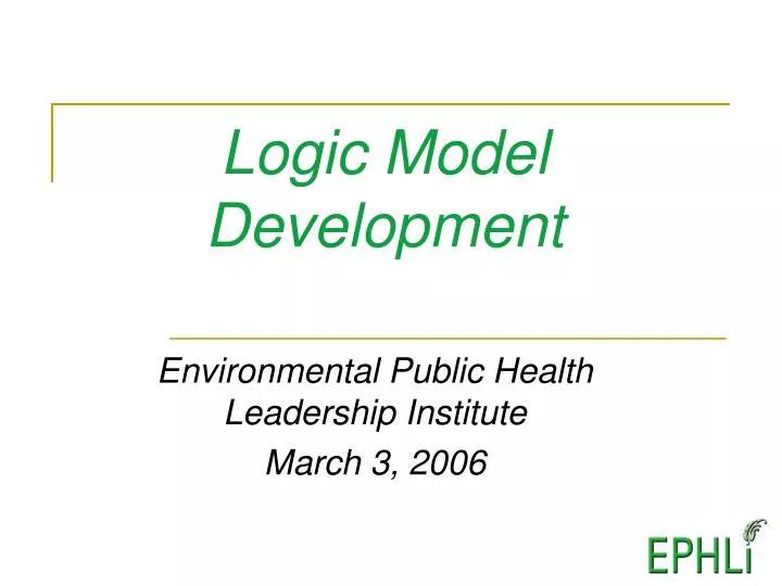 logic model development