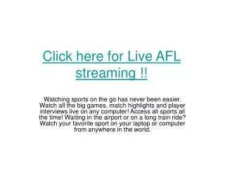 Brisbane Lions vs Fremantle Dockers Live Football streaming