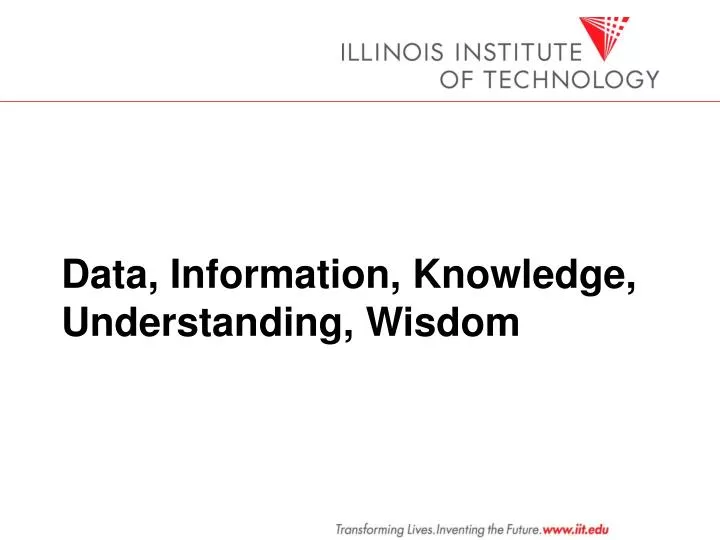 data information knowledge understanding wisdom