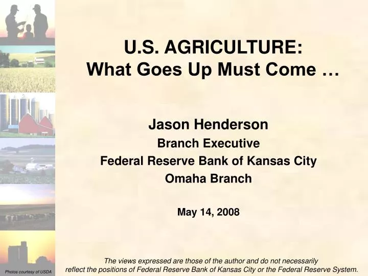 u s agriculture what goes up must come
