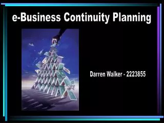 e-Business Continuity Planning