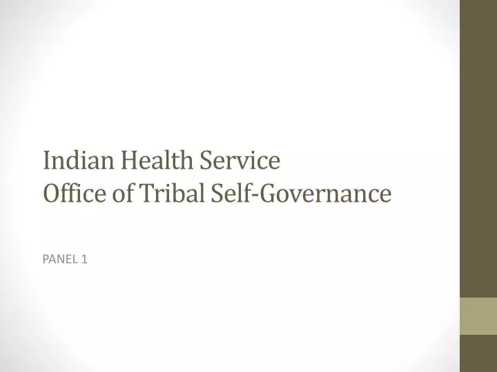 indian health service office of tribal self governance