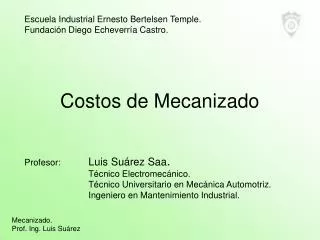costos de mecanizado